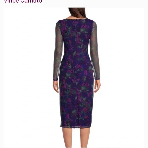 NWT -Vince Camuto - Floral Midi Dress Size 4 - Picture 2 of 12